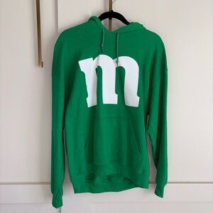 Green Hoodie with White Lettering